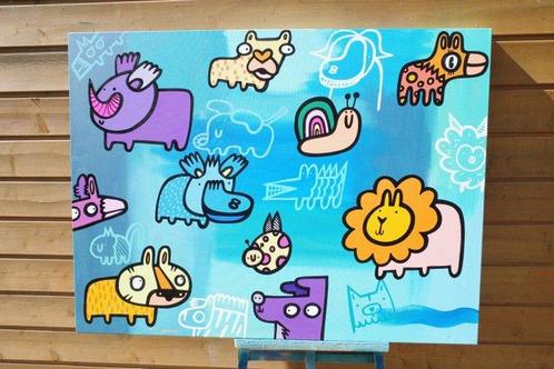 Kev Munday (1986) - Tranquil Menagerie - XXL - NO Reserve, Antiek en Kunst, Kunst | Schilderijen | Modern