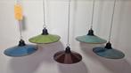Plafondlamp - Emaille, Staal - Emaille lamp 5 stuks