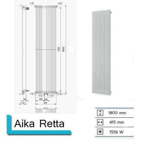Handdoekradiator Aika Retta 1800 x 415 mm Black Graphite, Bricolage & Construction, Sanitaire, Enlèvement ou Envoi