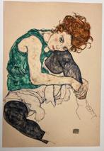 Egon Schiele (1890-1918), (after) - Sitzende Frau mit, Antiquités & Art