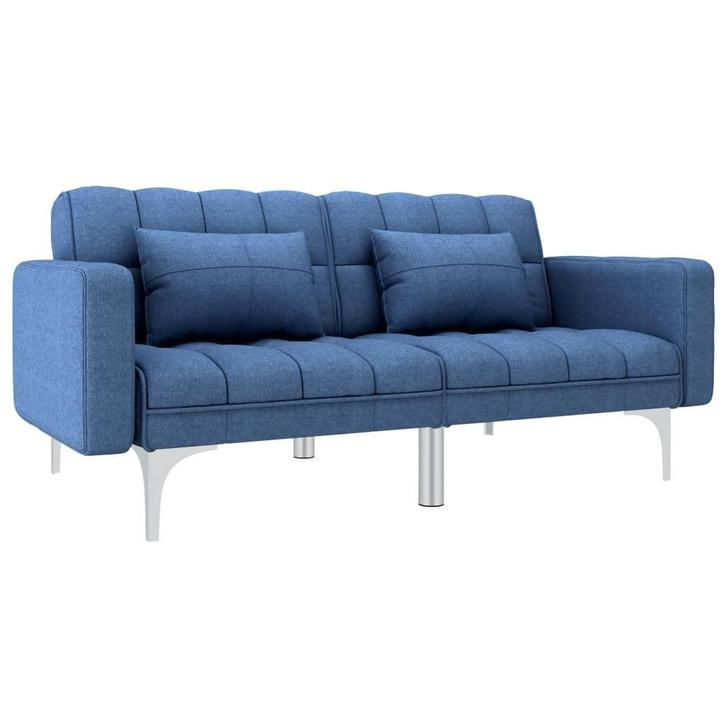 vidaXL Slaapbank stof blauw, Huis en Inrichting, Zetels | Zetels, Nieuw, Verzenden