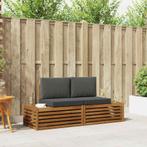 vidaXL Buiten bank set met kussen 2 Stuk Natuurlijk en, Tuin en Terras, Verzenden, Nieuw