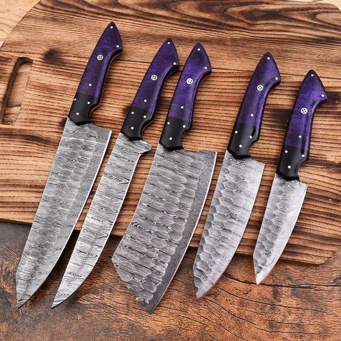 Keukenmes - Chefs knife - Hars, zwart g 10 en gevouwen, Antiek en Kunst, Antiek | Keukengerei