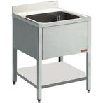 Spoeltafel | RVS | 1 Spoelbak (Midden) | Bodemschap |, Zakelijke goederen, Horeca | Keukenapparatuur, Verzenden, Nieuw in verpakking