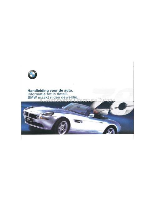 2000 BMW Z8 INSTRUCTIEBOEKJE NEDERLANDS, Autos : Divers, Modes d'emploi & Notices d'utilisation, Enlèvement ou Envoi