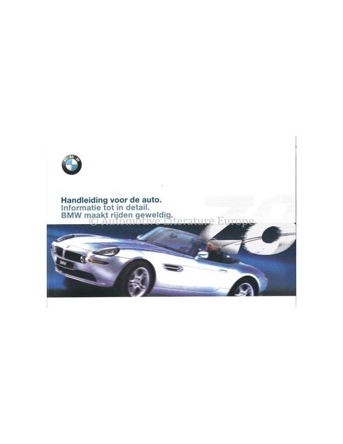 2000 BMW Z8 INSTRUCTIEBOEKJE NEDERLANDS, Auto diversen, Handleidingen en Instructieboekjes, Ophalen of Verzenden