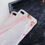 iPhone 7 Hoesje Marmer Textuur - Shockproof Glossy Case, Nieuw, Verzenden