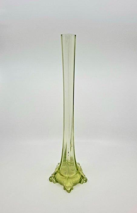 Vaas - Uraniumglas - Soliflore 40 cm, Antiquités & Art, Art | Objets design