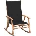 vidaXL Schommelstoel met kussen bamboe, Tuin en Terras, Tuinstoelen, Verzenden, Nieuw