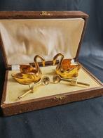 Limoges - Zoutvat (4) - zwaan - Porselein, Antiek en Kunst