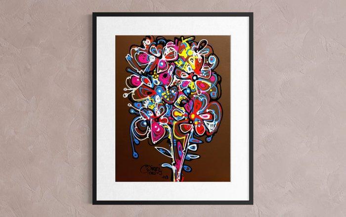 Simeon Gonzales - Flores Silvestres (NO RESERVE PRICE), Antiek en Kunst, Kunst | Schilderijen | Modern