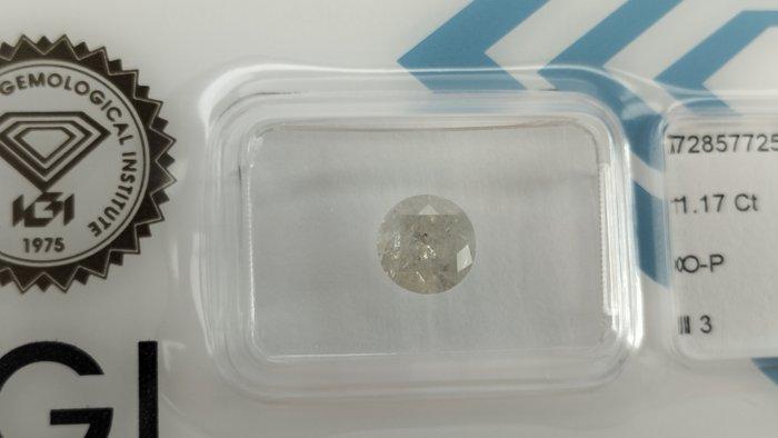 Zonder Minimumprijs - 1 pcs Diamant (Natuurlijk) - 1.17 ct -, Handtassen en Accessoires, Edelstenen