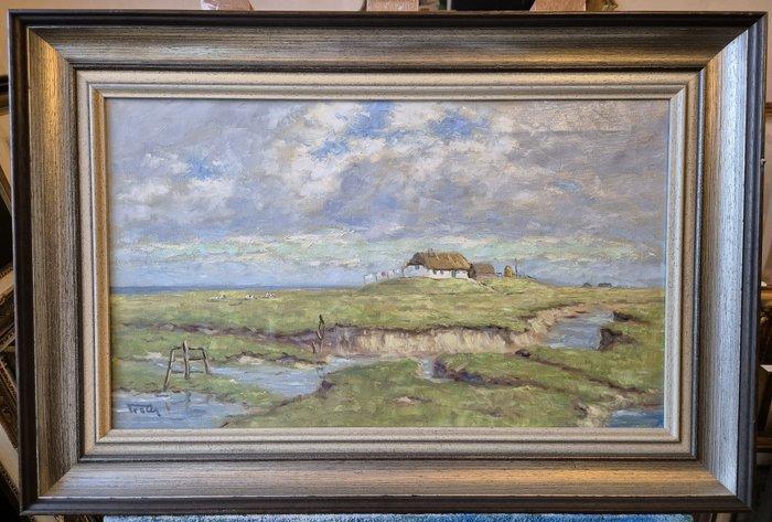 Ernst Troch (1925-1996) - Nordmarsch Langeneß, Antiquités & Art, Art | Peinture | Classique