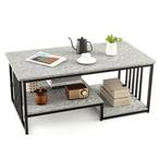 Tweedekans | Coast Salontafel - 2-Laags - Marmerlook - Max., Ophalen of Verzenden, Nieuw