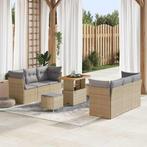 vidaXL 9-delige Tuin Sofa Set met Kussens in Beige – Poly, Verzenden, Nieuw