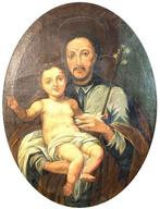 Scuola siciliana (XVIII) - San Giuseppe con Gesù Bambino -