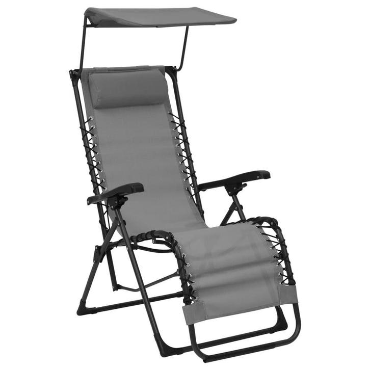 Terrasstoel Inklapbaar Grijs | Retour Deal | 55% Korting, Tuin en Terras, Tuinstoelen, Inklapbaar, Nieuw, Verzenden