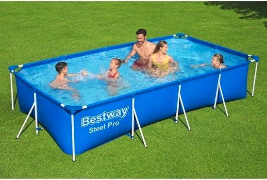2dekans | Bestway Opzetzwembad – Rechthoekig Stalen Frame –, Jardin & Terrasse, Piscines, Enlèvement ou Envoi