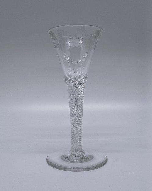Verre à vin (6) - Verre à vin avec tube dair Twist Stem -, Antiek en Kunst, Antiek | Glaswerk en Kristal