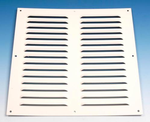Aluminium schoepenrooster opbouw 300 x 300mm - WIT (1-3030W), Doe-het-zelf en Bouw, Ventilatie en Afzuiging, Nieuw, Verzenden