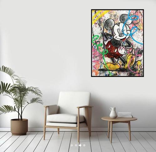 Gongas (XX-XXI) - Vandalized Mickey Mouse - No Reserve XL, Antiek en Kunst, Kunst | Schilderijen | Modern