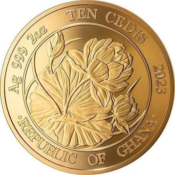 Ghana. 10 Cedis 2023 Lotus Bowl Greatest Porcelain