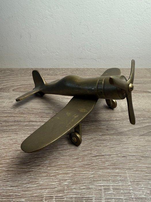 Modelvliegtuig - Vintage koperen vliegtuigmodel, Antiek en Kunst, Antiek | Wandborden en Tegels