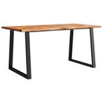 Eettafel Acacia 160cm | Retour deal | Natuurlijke Rand |..., Huis en Inrichting, Tafels | Eettafels, Verzenden, Nieuw, 50 tot 100 cm