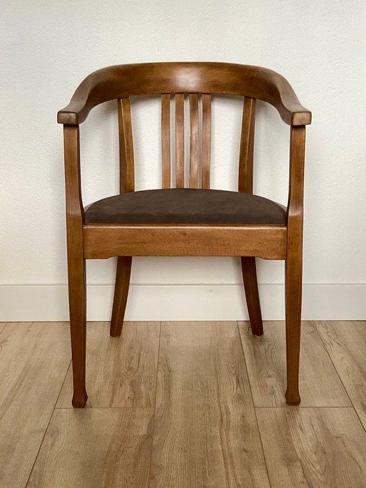 Thonet - Stoel - Hout, Leder(suede), Antiek en Kunst, Antiek | Meubels | Stoelen en Sofa's