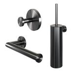Toiletaccessoire Set Brauer Gunmetal 3-in-1 met PVD coating, Doe-het-zelf en Bouw, Sanitair, Ophalen of Verzenden, Nieuw, Bad