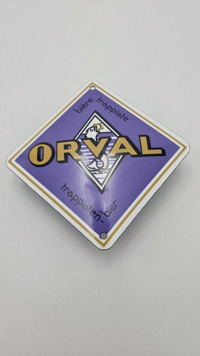 Emaille reclamebord voor Orval Trappist-bier België - Enamel, Antiek en Kunst, Antiek | Wandborden en Tegels