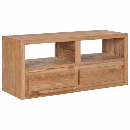 vidaXL Tv-meubel 90x30x40 cm massief teakhout, Huis en Inrichting, Kasten |Televisiemeubels, Nieuw, Verzenden
