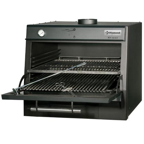 Houtskooloven-BBQ, GN 1/1 + GN2/4 (75 Kg/h)/Zwart -, Zakelijke goederen, Horeca | Keukenapparatuur, Nieuw in verpakking, Fornuis, Frituur en Grillen