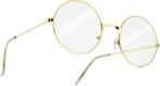 2dekans | Dressforfun Ronde retrobril met gouden montuur -, Ophalen of Verzenden, Nieuw