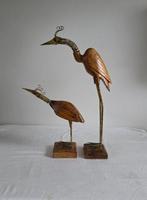 Tafelmiddenstuk (2) - Messing, Hout