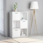 vidaXL Opbergkast 60x29,5x90 cm bewerkt hout wit, Verzenden, Nieuw