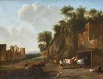 Jan Miel (1599-1663) - Paesaggio della campagna romana con, Antiek en Kunst