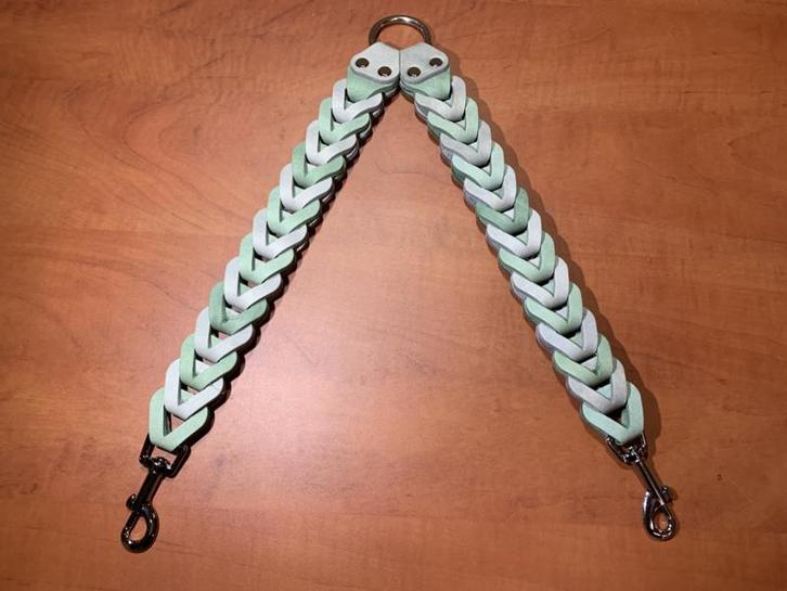 Leren duo honden riem Stone/moss, Auto-onderdelen, Overige Auto-onderdelen, Nieuw, Ophalen of Verzenden