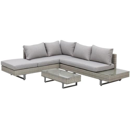 TRUUSK Poly Rotan Loungeset 3 Stuks. Salontafel Bijzettafel, Tuin en Terras, Tuinmeubel-accessoires, Verzenden