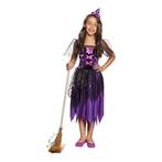 Halloween Heks Kostuum Kind Paarse Glitter, Kinderen en Baby's, Nieuw, Verzenden