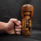 Uniek ontwerp Sosaku Kokeshi  / kokeshi pop - Hout -