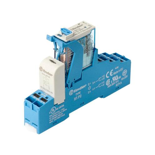 Finder 24V DC Dual Interface Relais Met LED Indicator -, Doe-het-zelf en Bouw, Elektriciteit en Kabels, Verzenden