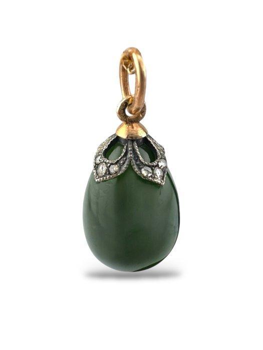Fabergé - Pendentif - 14 carats Or rose, Pendentif œuf en, Handtassen en Accessoires, Antieke sieraden
