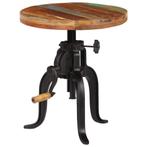 vidaXL Bijzettafel 45x(45-62) cm massief sloophout en, Verzenden, Nieuw