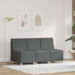vidaXL Modulaire Sofa Eenheid Armless 3 pcs Donkergrijs, Huis en Inrichting, Verzenden, Nieuw