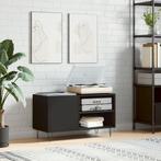 vidaXL Platenkast 85x38x48 cm bewerkt hout zwart, Huis en Inrichting, Verzenden, Nieuw