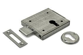 Oplegslot kelderslot voor profielcilinder doornmaat 60 mm, Doe-het-zelf en Bouw, Hang- en Sluitwerk, Klink of Kruk, Nieuw, Overige materialen