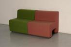 Frontseat treinbank, groen / rood, 160 x 74 cm, 2 delen, Huis en Inrichting, Ophalen of Verzenden, Gebruikt