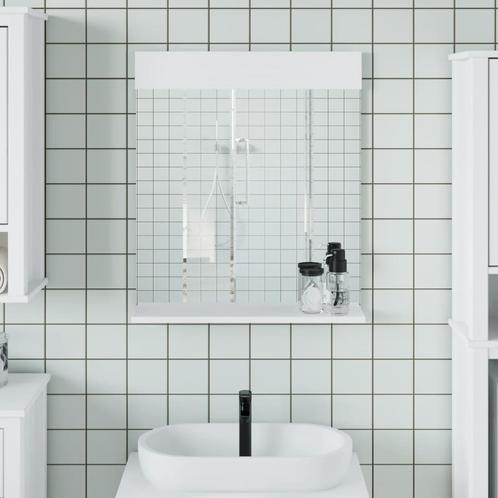 vidaXL Badkamerspiegel met schap BERG 60x12x70 cm massief, Huis en Inrichting, Woonaccessoires | Spiegels, Nieuw, Verzenden