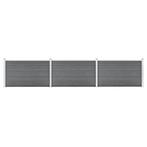 vidaXL Schutting 526x106 cm HKC grijs, Verzenden, Nieuw